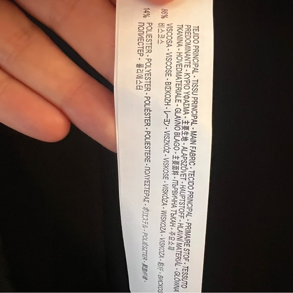 Zara Black Tank top Sheer Striped Side Panels Size Medium NEW $59 Round Neck - Picture 10 of 10